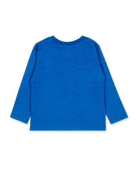 T-shirt en maille bleu et noir Connect Boy T-shirt en maille bleu et noir Connect Boy
