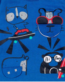 T-shirt en maille bleu et noir Connect Boy T-shirt en maille bleu et noir Connect Boy