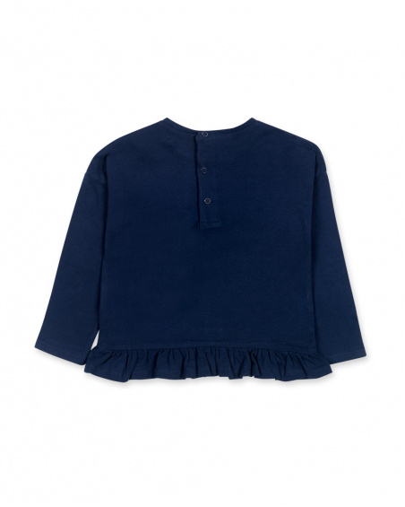 T-shirt en maille bleu fille Fishing Club T-shirt en maille bleu fille Fishing Club