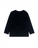 T-shirt Boy Connect tricoté noir et bleu T-shirt Boy Connect tricoté noir et bleu
