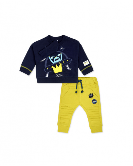 Sweat Et Pantalon Peluche Bleu Et Vert Garçon Galaxy Friends Sweat Et Pantalon Peluche Bleu Et Vert Garçon Galaxy Friends