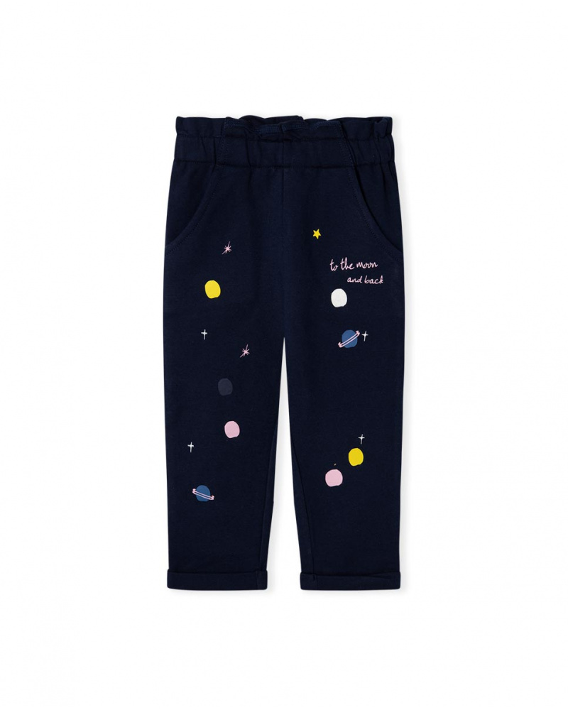Pantalon Peluche Bleu Et Rose Fille Galaxy Friends