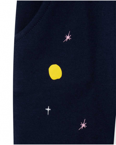 Pantalon Peluche Bleu Et Rose Fille Galaxy Friends