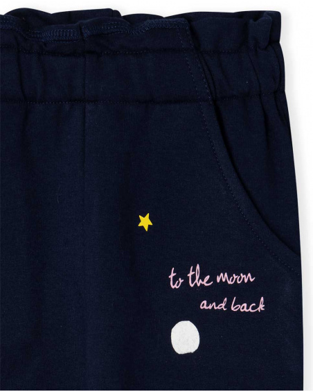 Pantalon Peluche Bleu Et Rose Fille Galaxy Friends