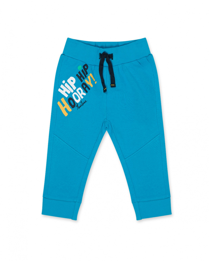 Pantalon en peluche bleu pour garçon Hip Hip Hooray!