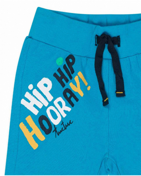 Pantalon en peluche bleu pour garçon Hip Hip Hooray!