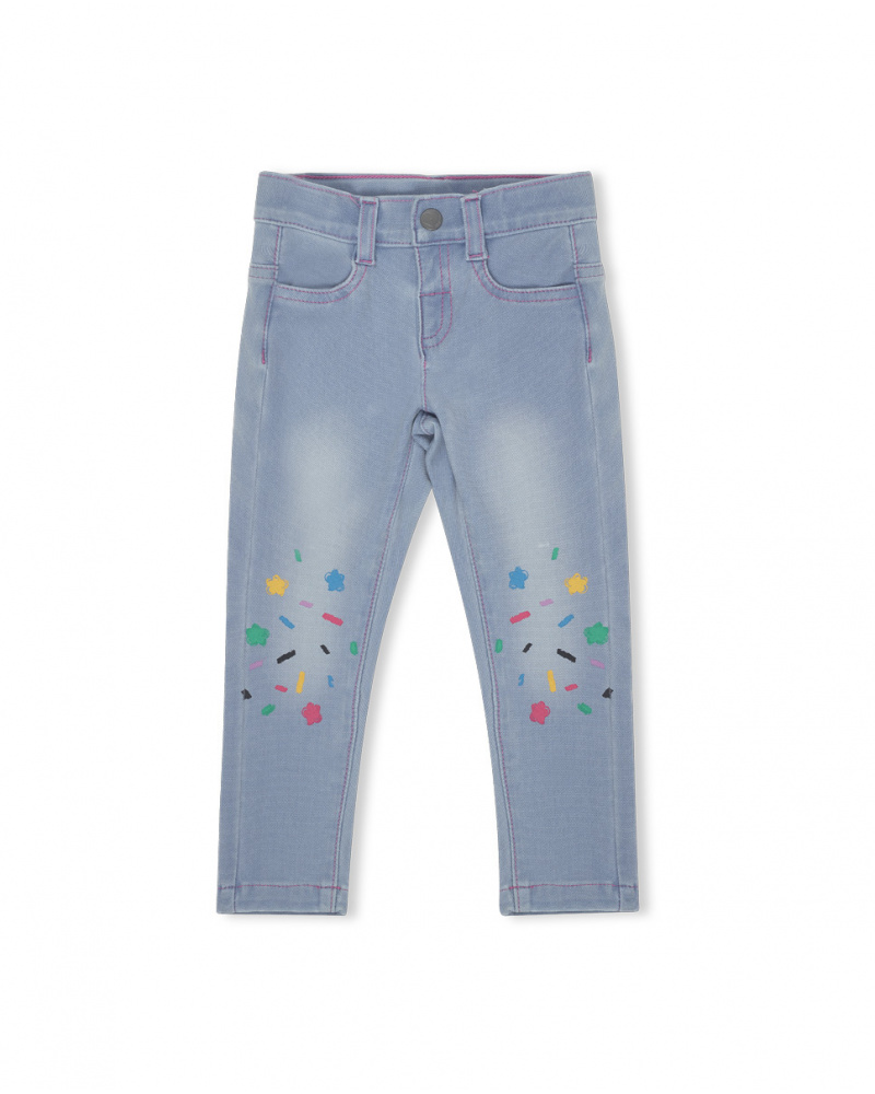 Pantalon en maille bleu pour fille Hip Hip Hooray!