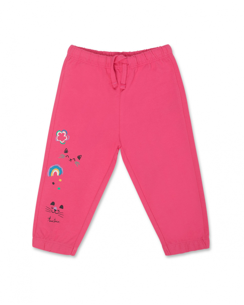Pantalon en peluche fuchsia pour fille Hip Hip Hooray!