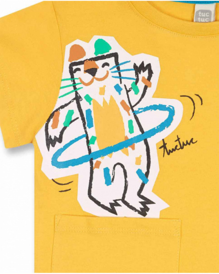 T-shirt en maille jaune pour garçon Hip Hip Hooray! T-shirt en maille jaune pour garçon Hip Hip Hooray!