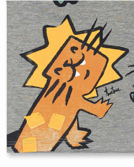 T-shirt gris en maille pour garçon Hip Hip Hooray! T-shirt gris en maille pour garçon Hip Hip Hooray!