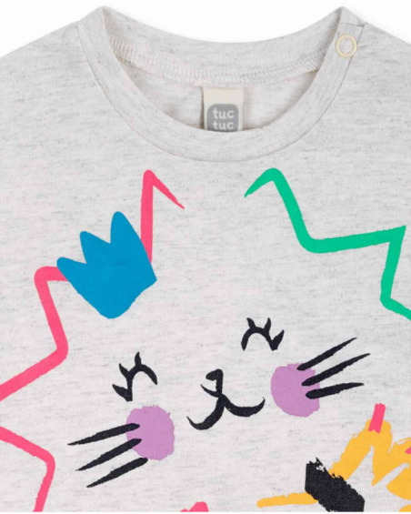 T-shirt en maille beige pour fille Hip Hip Hooray! T-shirt en maille beige pour fille Hip Hip Hooray!
