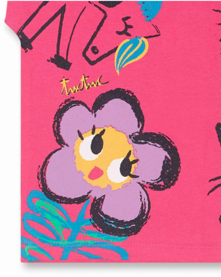 T-shirt en maille fuchsia pour fille Hip Hip Hooray! T-shirt en maille fuchsia pour fille Hip Hip Hooray!