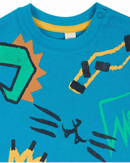Sweat molleton bleu pour garçon Hip Hip Hooray! Sweat molleton bleu pour garçon Hip Hip Hooray!