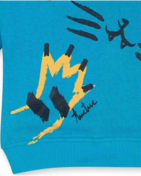 Sweat molleton bleu pour garçon Hip Hip Hooray! Sweat molleton bleu pour garçon Hip Hip Hooray!