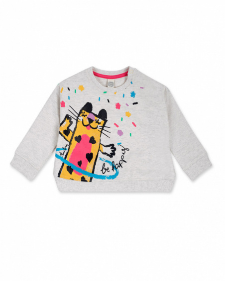 Sweat molleton beige pour fille Hip Hip Hooray! Sweat molleton beige pour fille Hip Hip Hooray!