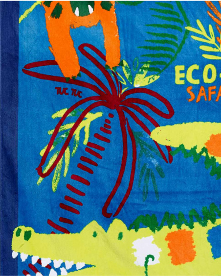 Serviette bleu garçon Eco-Safari Serviette bleu garçon Eco-Safari