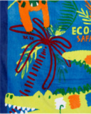 Serviette bleu garçon Eco-Safari Serviette bleu garçon Eco-Safari