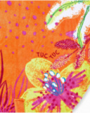 Serviette poncho orange pour fille Eco-Safari Serviette poncho orange pour fille Eco-Safari