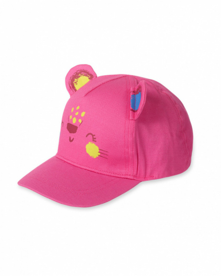 Bonnet tricot rose fille Eco-Safari Bonnet tricot rose fille Eco-Safari