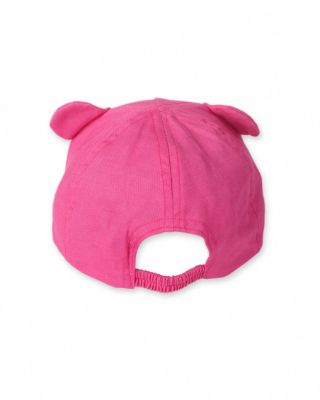 Bonnet tricot rose fille Eco-Safari Bonnet tricot rose fille Eco-Safari