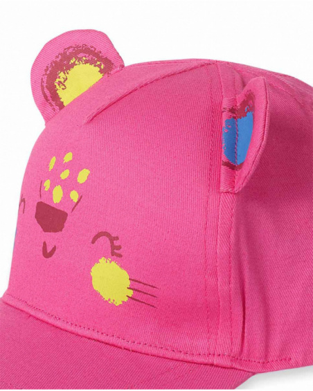 Bonnet tricot rose fille Eco-Safari Bonnet tricot rose fille Eco-Safari