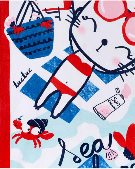 Serviette imprimé fille Beach Day Serviette imprimé fille Beach Day