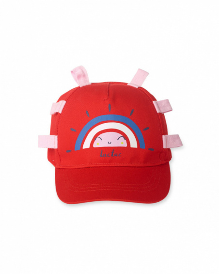 Casquette twill rouge fille Beach Day Casquette twill rouge fille Beach Day