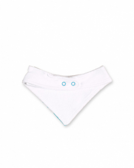 Bandana en maille blanc imprimé Tortues pour garçon Bandana en maille blanc imprimé Tortues pour garçon