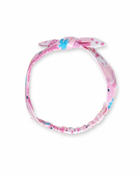 Bandeau tricot imprimé tortues fille Bandeau tricot imprimé tortues fille