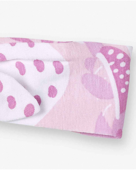 Bandeau tricot imprimé tortues fille Bandeau tricot imprimé tortues fille