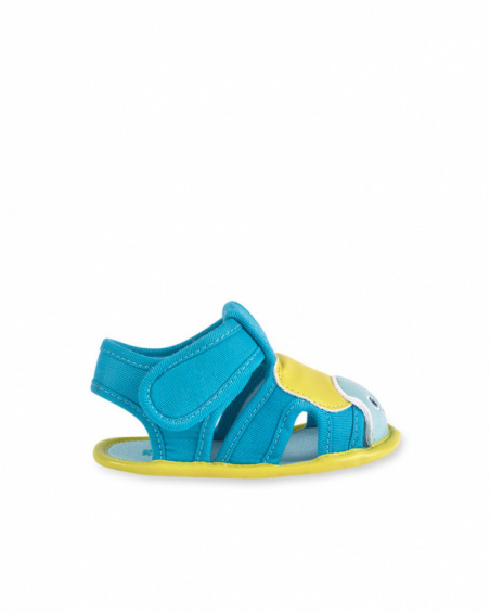 Chaussures garçon en sergé bleu Turtles Chaussures garçon en sergé bleu Turtles