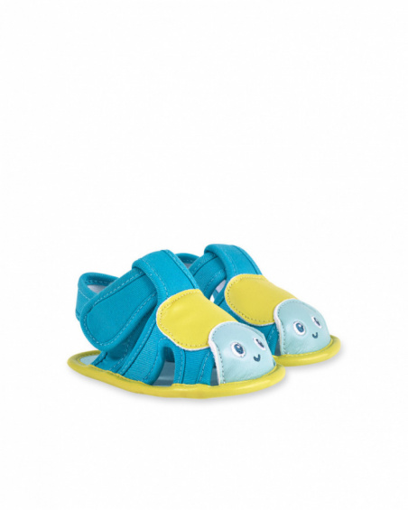 Chaussures garçon en sergé bleu Turtles Chaussures garçon en sergé bleu Turtles