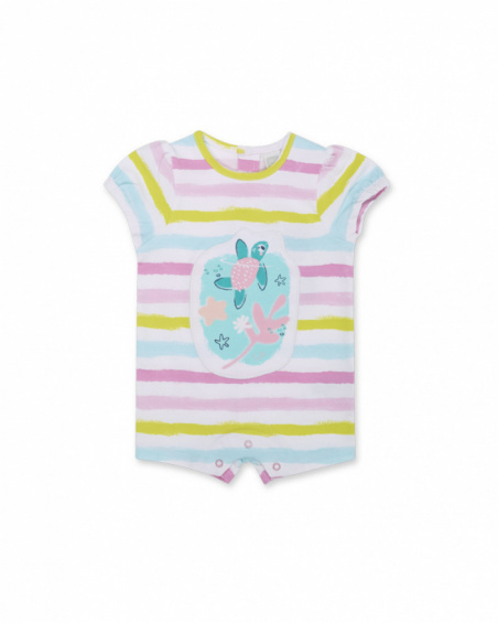 Barboteuse maille rayée fille Turtles Barboteuse maille rayée fille Turtles
