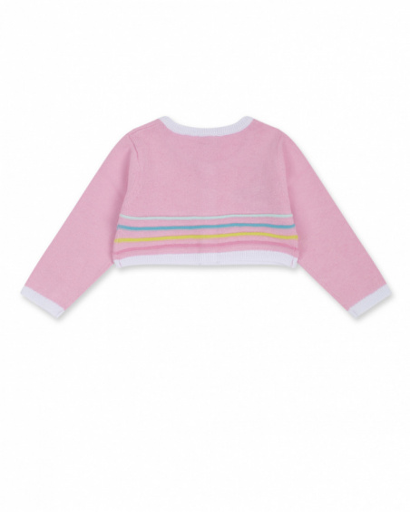 Veste tricot rose pour fille Turtles Veste tricot rose pour fille Turtles