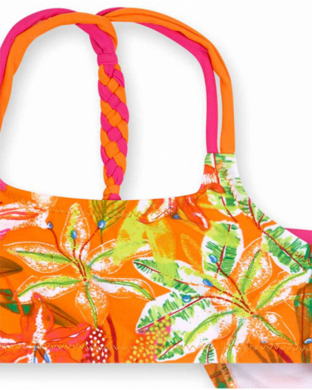 Bikini imprimé orange fille Eco-Safari Bikini imprimé orange fille Eco-Safari