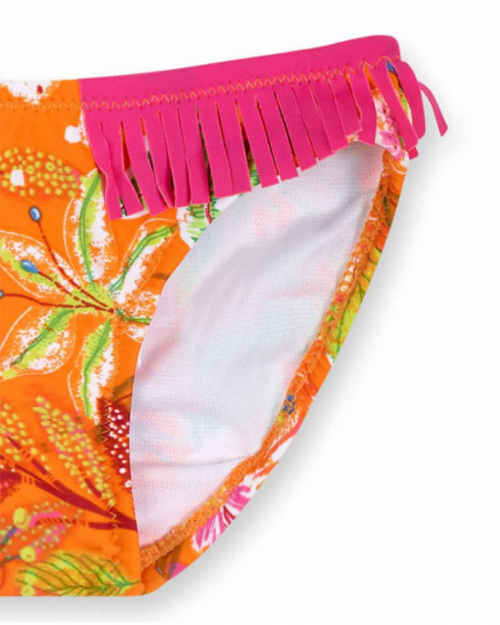 Bikini imprimé orange fille Eco-Safari Bikini imprimé orange fille Eco-Safari