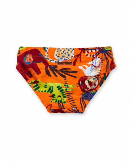 Maillot de bain slip orange garçon Eco-Safari Maillot de bain slip orange garçon Eco-Safari