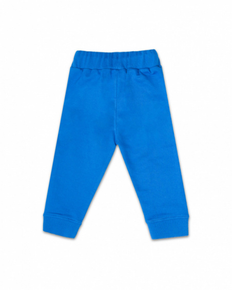 Pantalon Eco-Safari peluche bleu garçon Pantalon Eco-Safari peluche bleu garçon