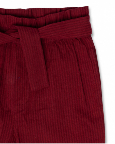 Pantalon fille Eco-Safari bordeaux Pantalon fille Eco-Safari bordeaux