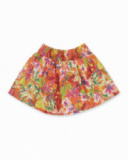 Jupe popeline orange pour fille Eco-Safari Jupe popeline orange pour fille Eco-Safari