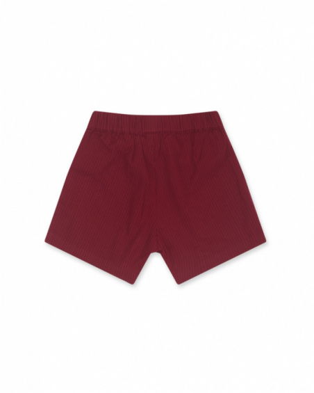 Short fille Eco-Safari bordeaux Short fille Eco-Safari bordeaux