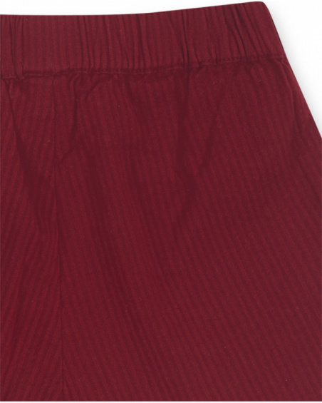 Short fille Eco-Safari bordeaux Short fille Eco-Safari bordeaux