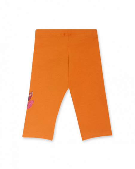 Legging pirate tricot orange fille Eco-Safari Legging pirate tricot orange fille Eco-Safari