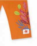 Legging pirate tricot orange fille Eco-Safari Legging pirate tricot orange fille Eco-Safari