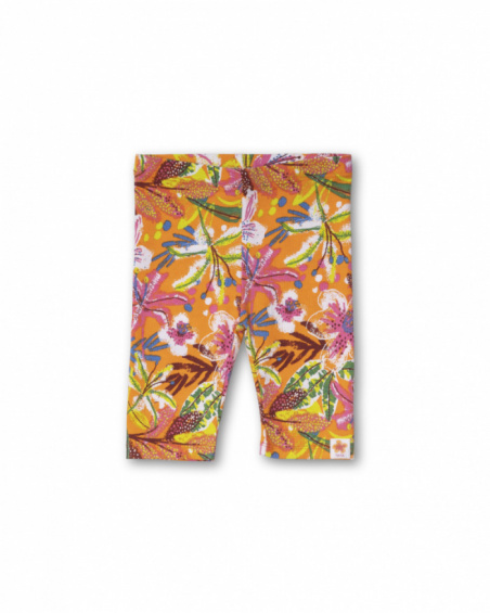 Legging pirate en maille imprimé fille Eco-Safari Legging pirate en maille imprimé fille Eco-Safari