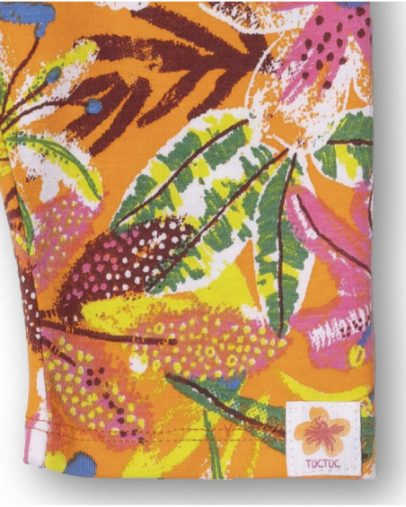 Legging pirate en maille imprimé fille Eco-Safari Legging pirate en maille imprimé fille Eco-Safari