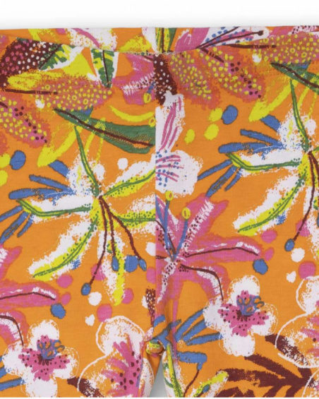 Legging pirate en maille imprimé fille Eco-Safari Legging pirate en maille imprimé fille Eco-Safari