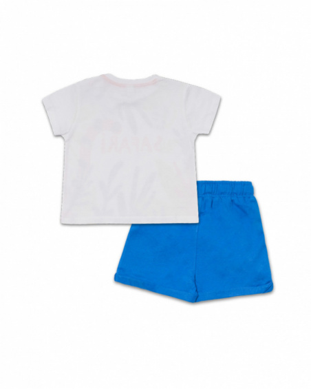 Ensemble tricot garçon bleu blanc Eco-Safari Ensemble tricot garçon bleu blanc Eco-Safari