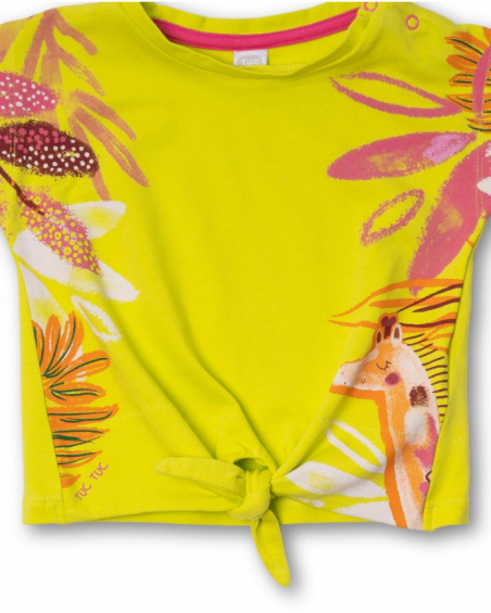 Ensemble tricot jaune orange fille Eco-Safari Ensemble tricot jaune orange fille Eco-Safari