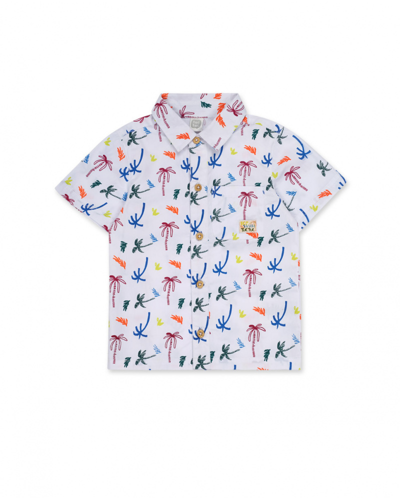 Chemise popeline blanche garçon Eco-Safari